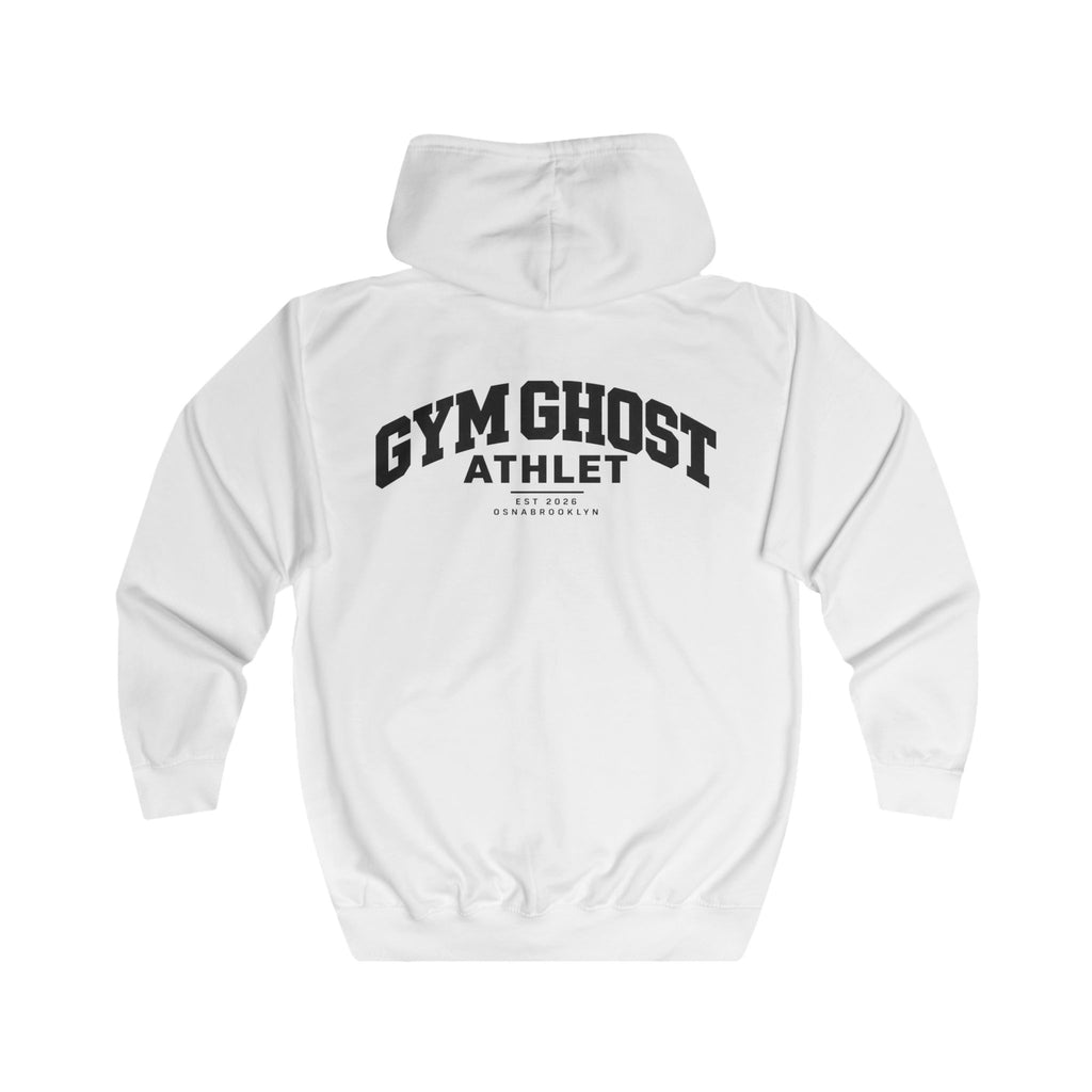 Full Zip Hoodie White Ghost Unisex