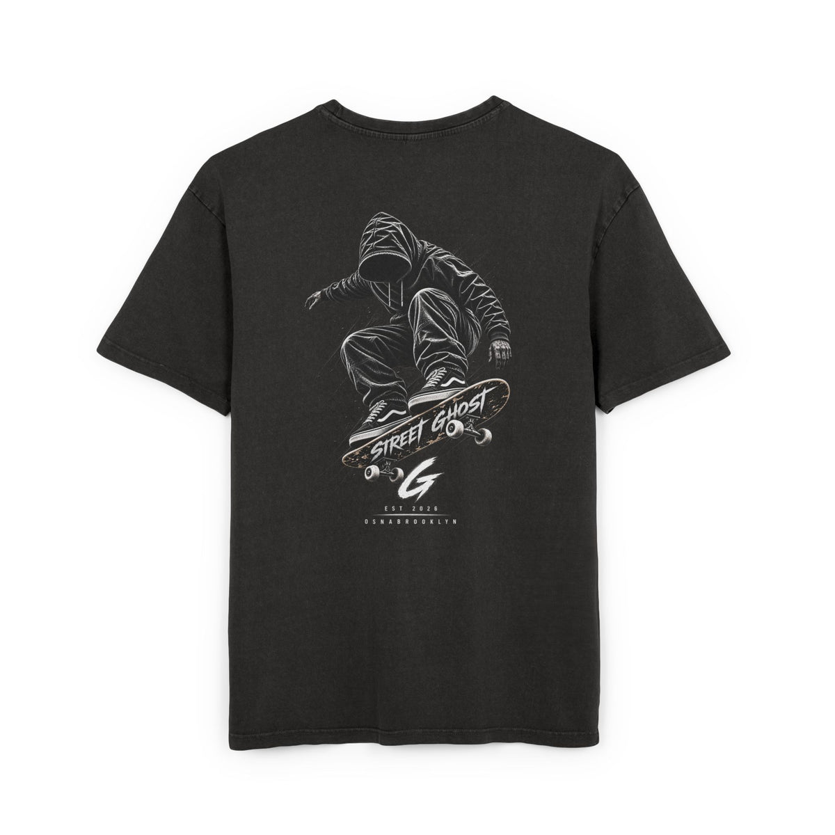 Street Ghost Urban Soul Nr.1 Skater Black Oversize Acid Washed Unisex