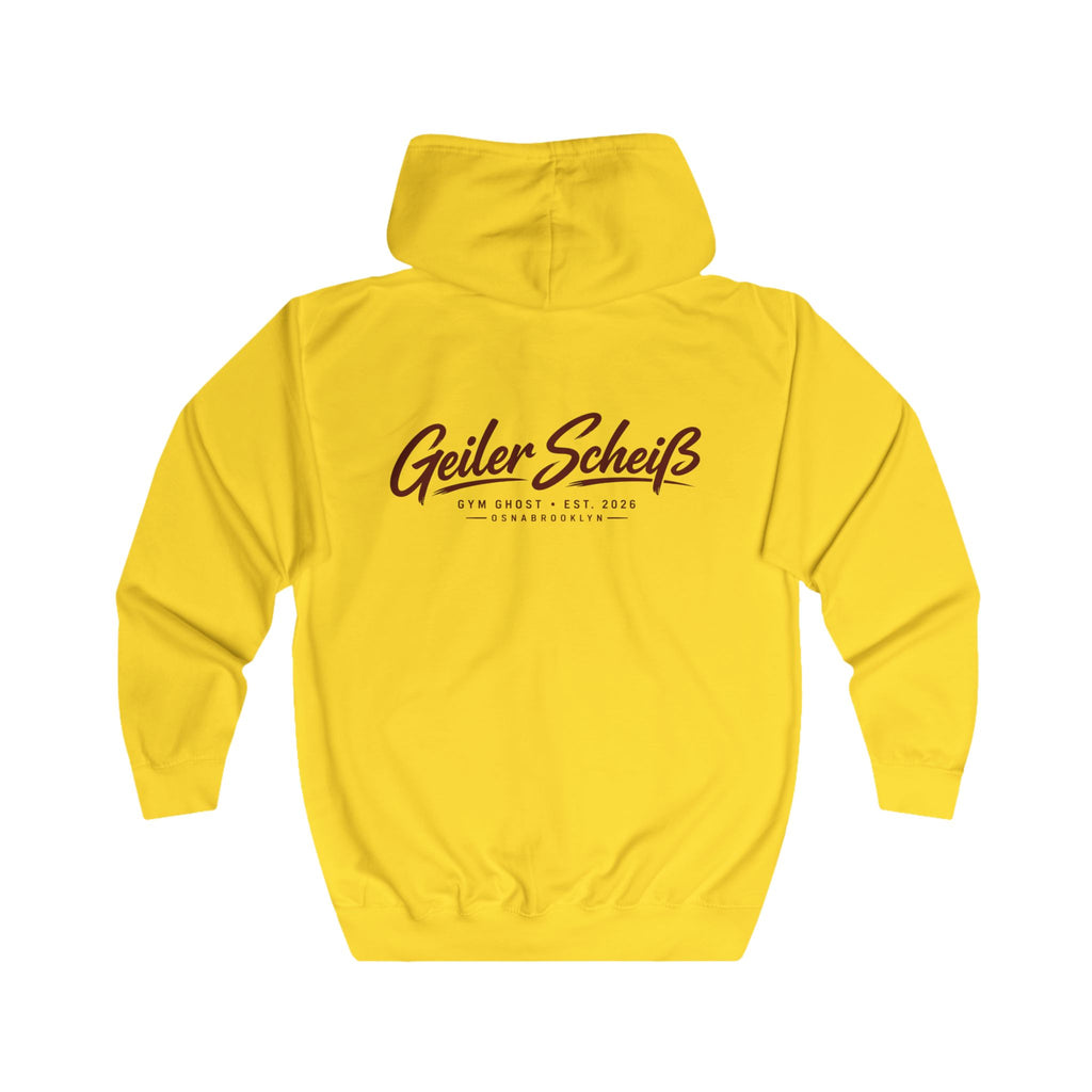 Ghost Zipper Yellow "Geiler Scheiss" Unisex