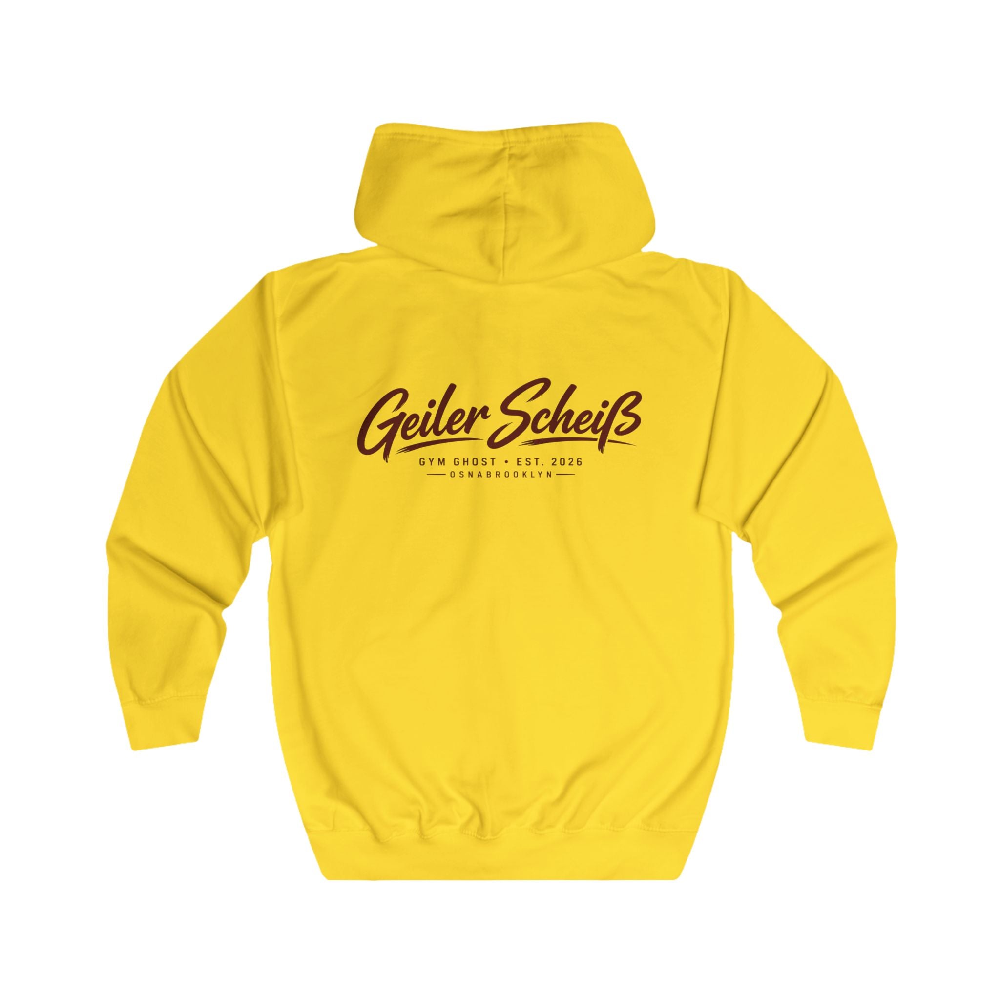 Ghost Zipper Yellow "Geiler Scheiss" Unisex