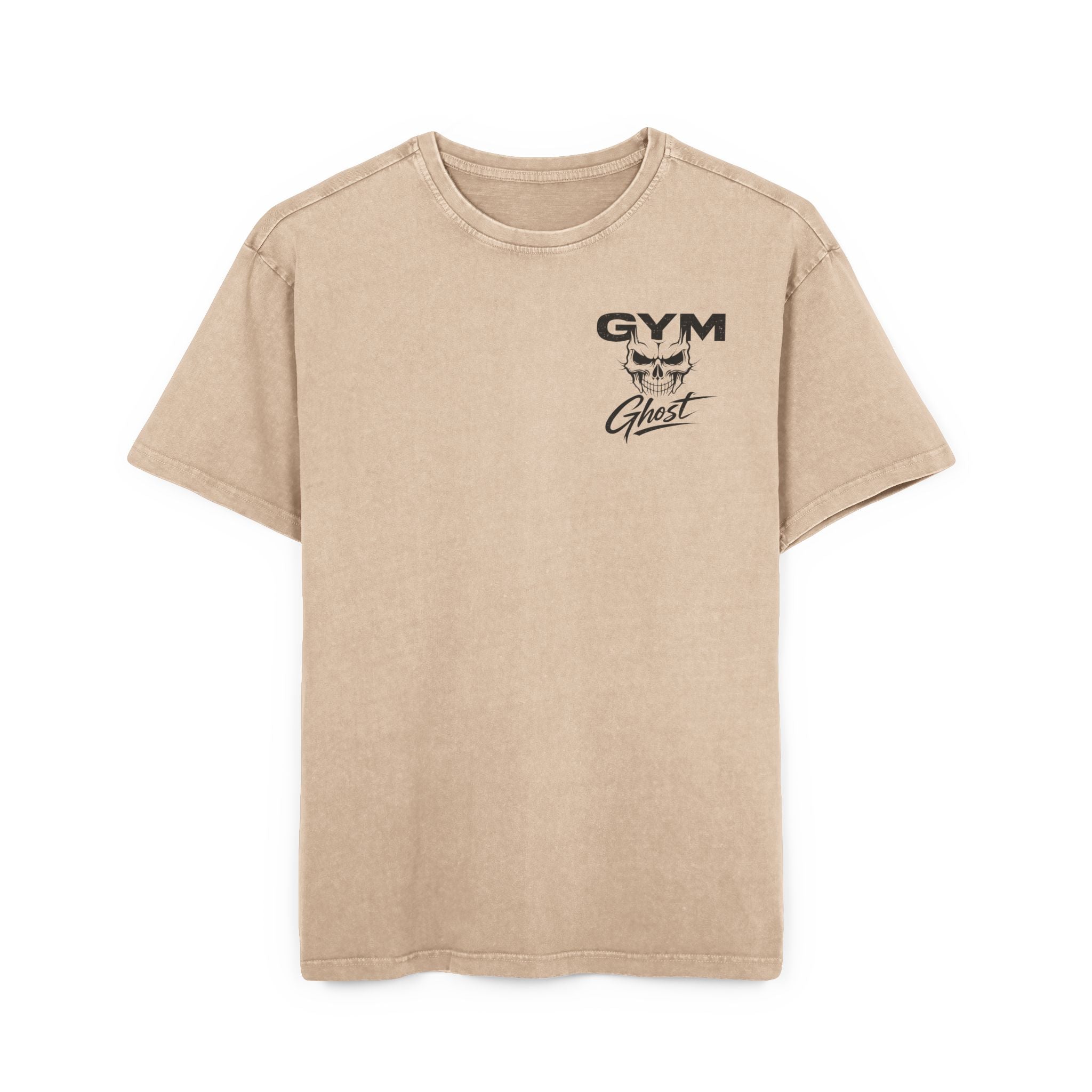 Gym Ghost Unisex Oversize T-Shirt Union Beige