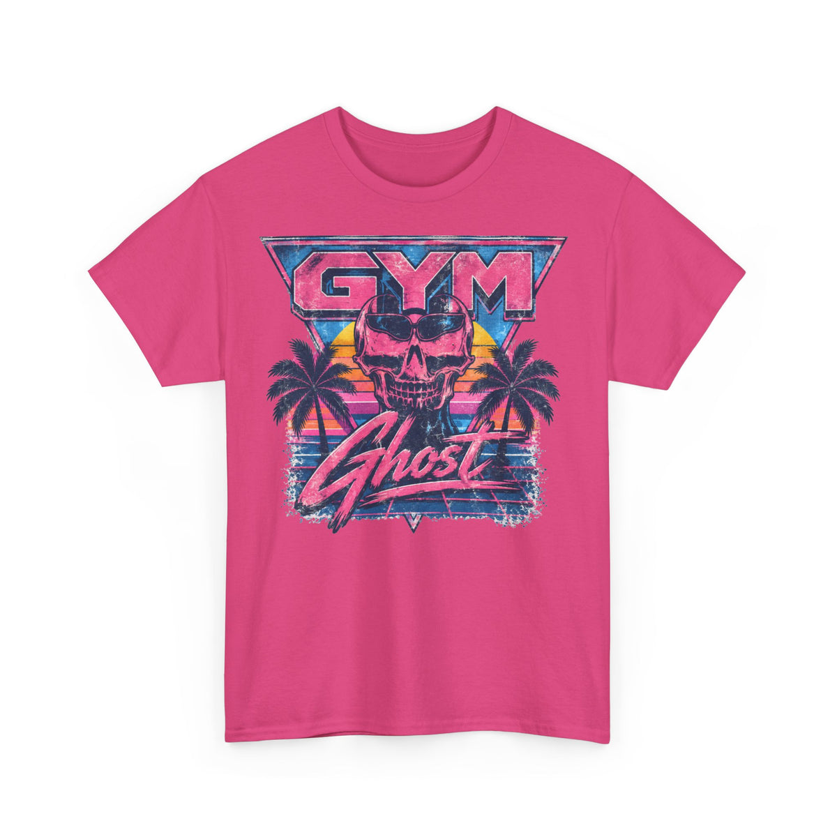 Gym Ghost Retro 80's Shirt 100% Baumwolle Unisex