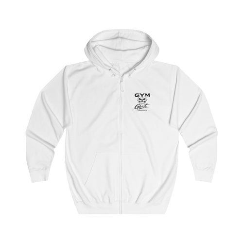 Full Zip Hoodie White Ghost Unisex