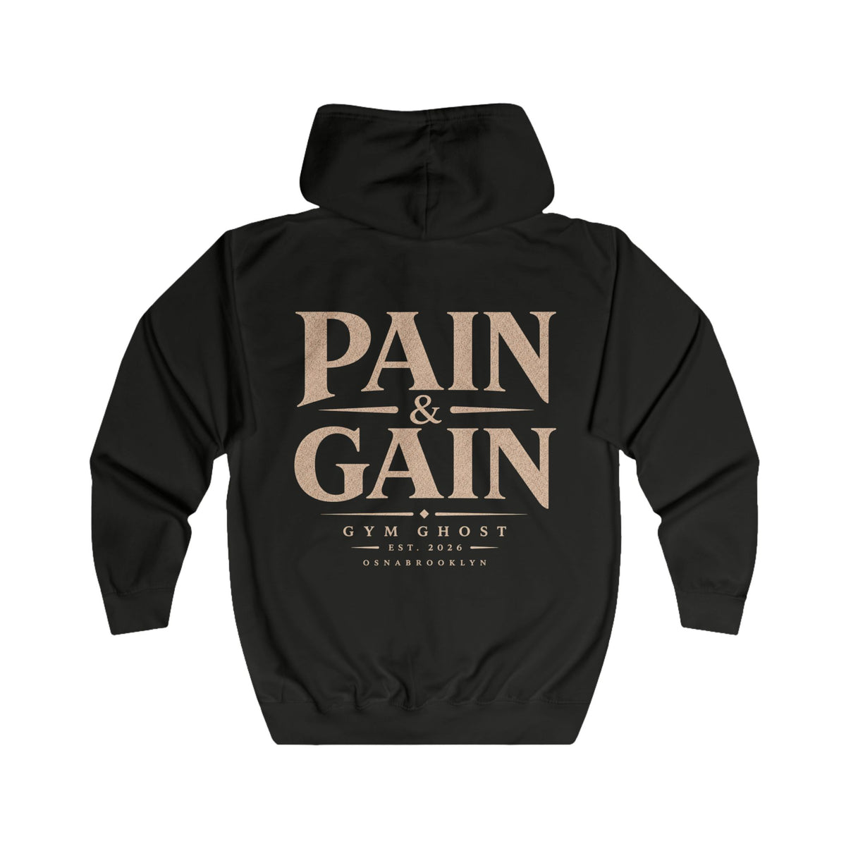 Ghost Zipper Black "Pain&Gain" Unisex