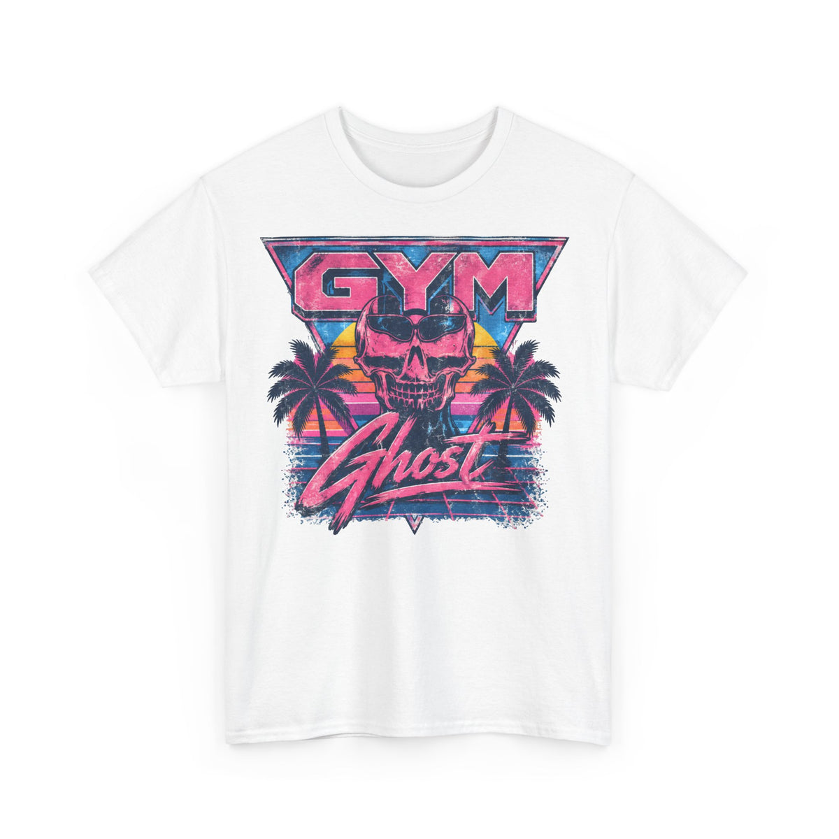 Gym Ghost Retro 80's Shirt 100% Baumwolle Unisex