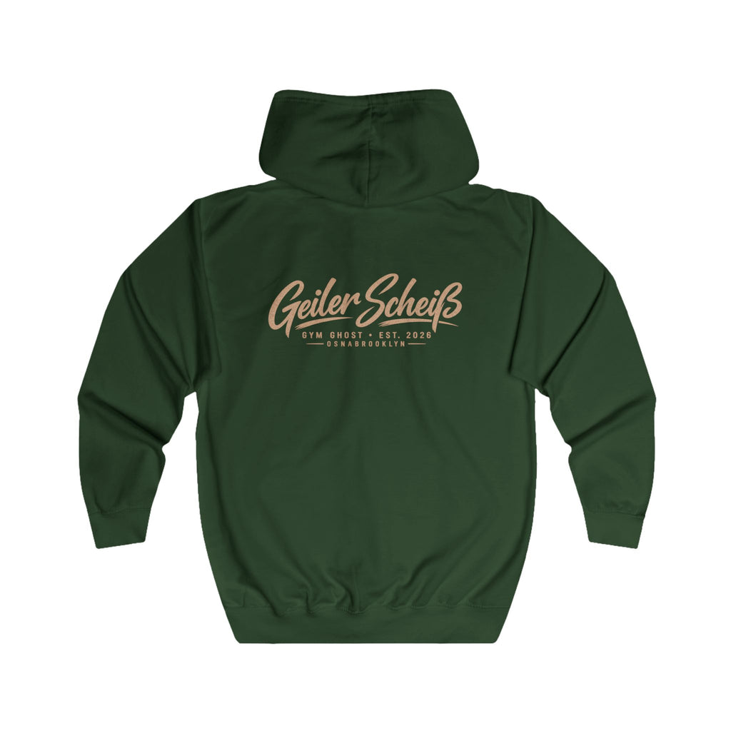 Ghost Zipper Green "Geiler Scheiss" Unisex