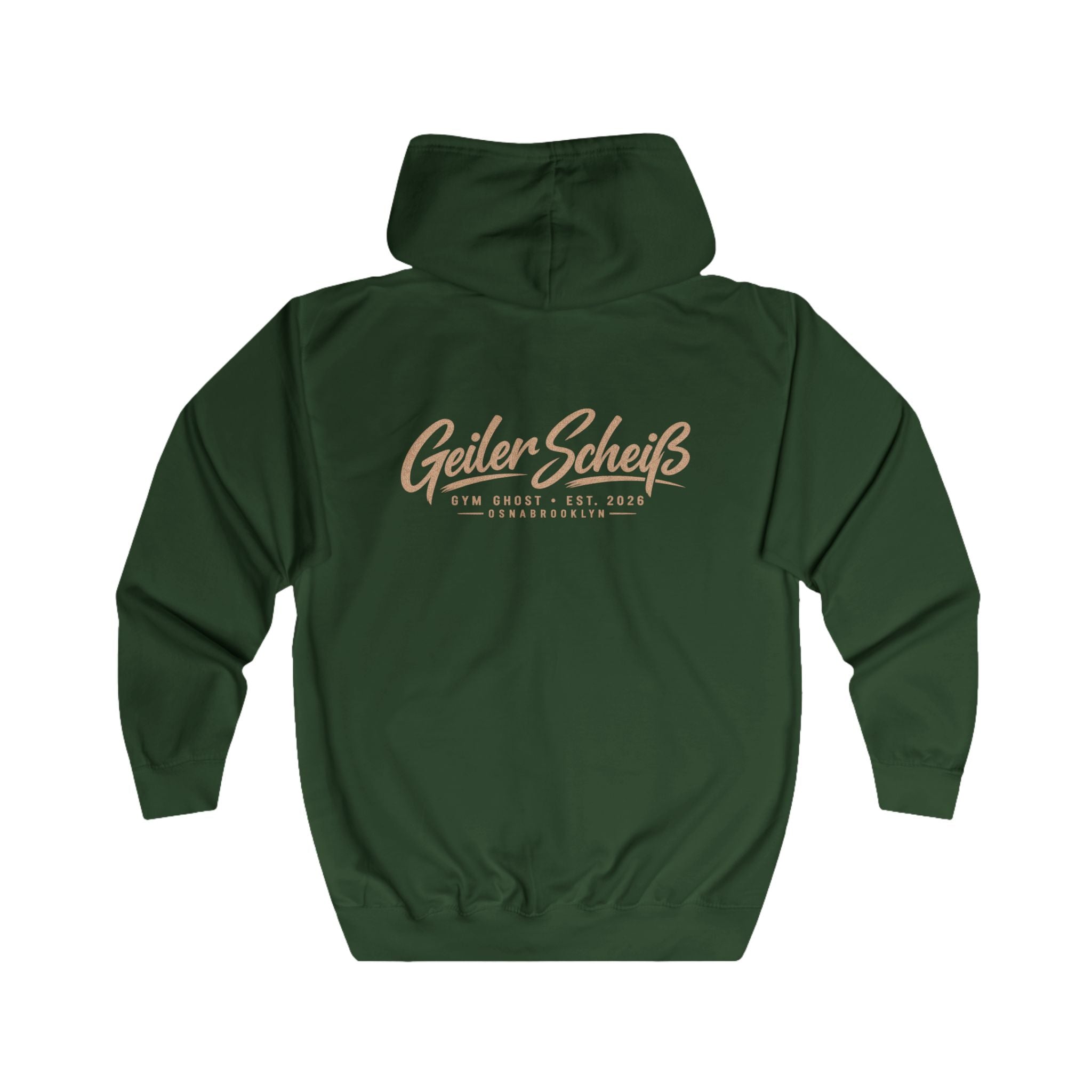 Ghost Zipper Green "Geiler Scheiss" Unisex