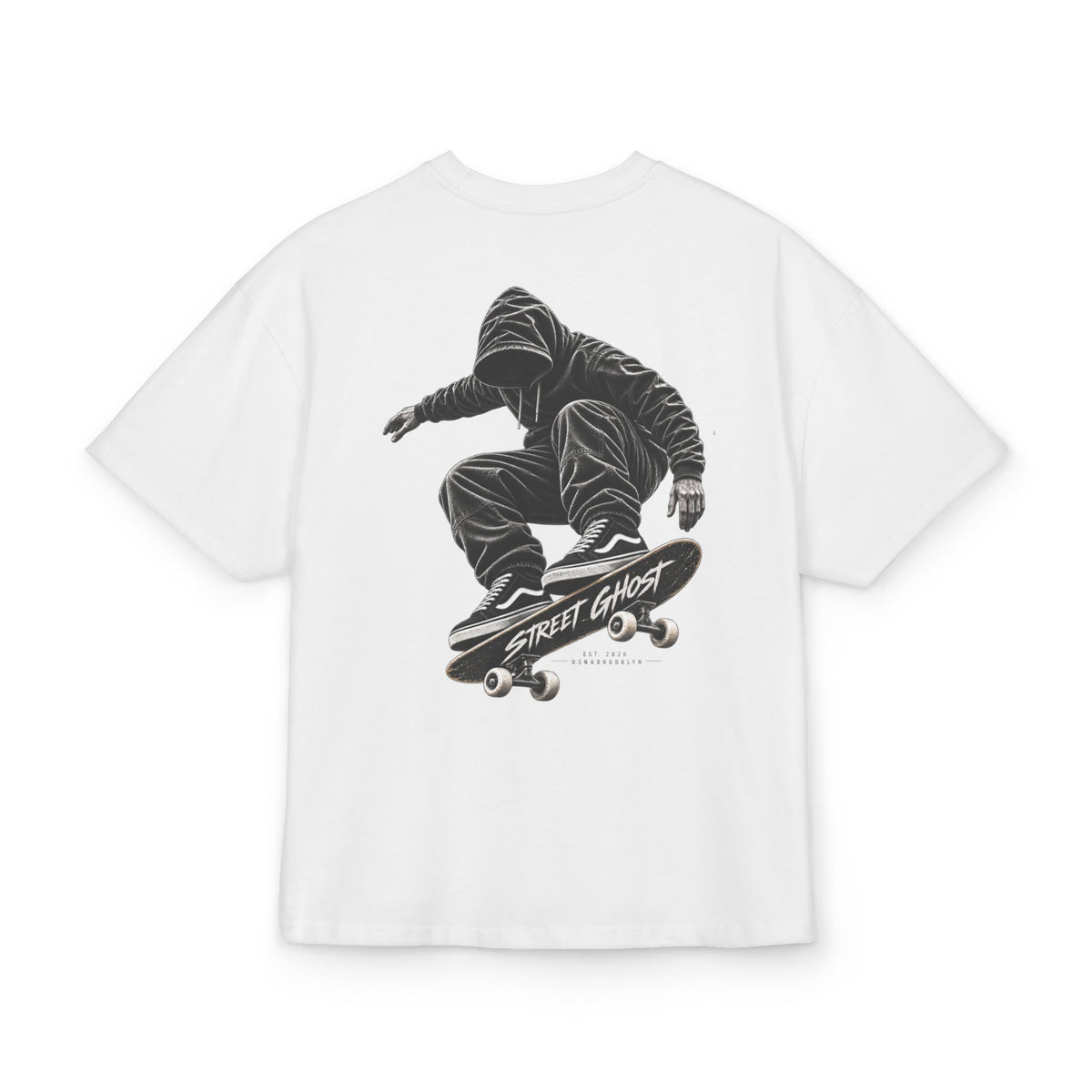 Street Ghost Urban Souls Nr 1: Skater white Oversize Unisex extra Heavy (8.5 oz /yd² (300 g/m²)