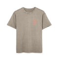 GYM GHOST Acid Wash Oversize T-Shirt – Khaki & Orange "Pain & Gain" | Gym & Streetwear