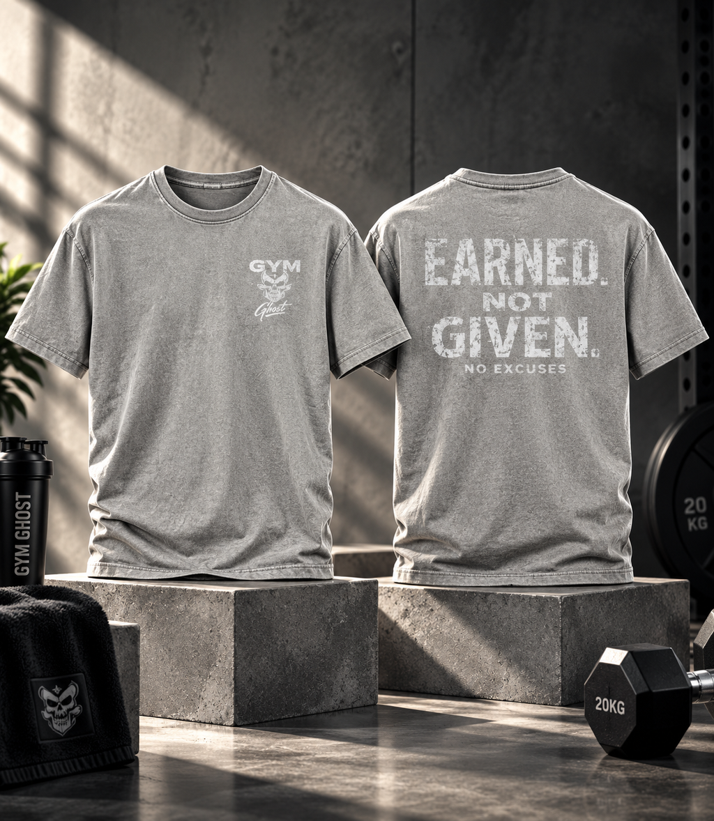 GYM GHOST Acid Wash Oversize T-Shirt – Asphalt | Gym & Streetwear