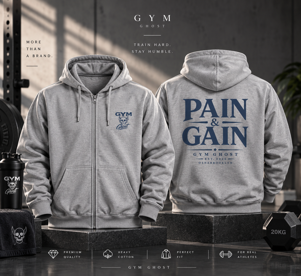 Ghost Zipper Grey "Pain&Gain" Unisex