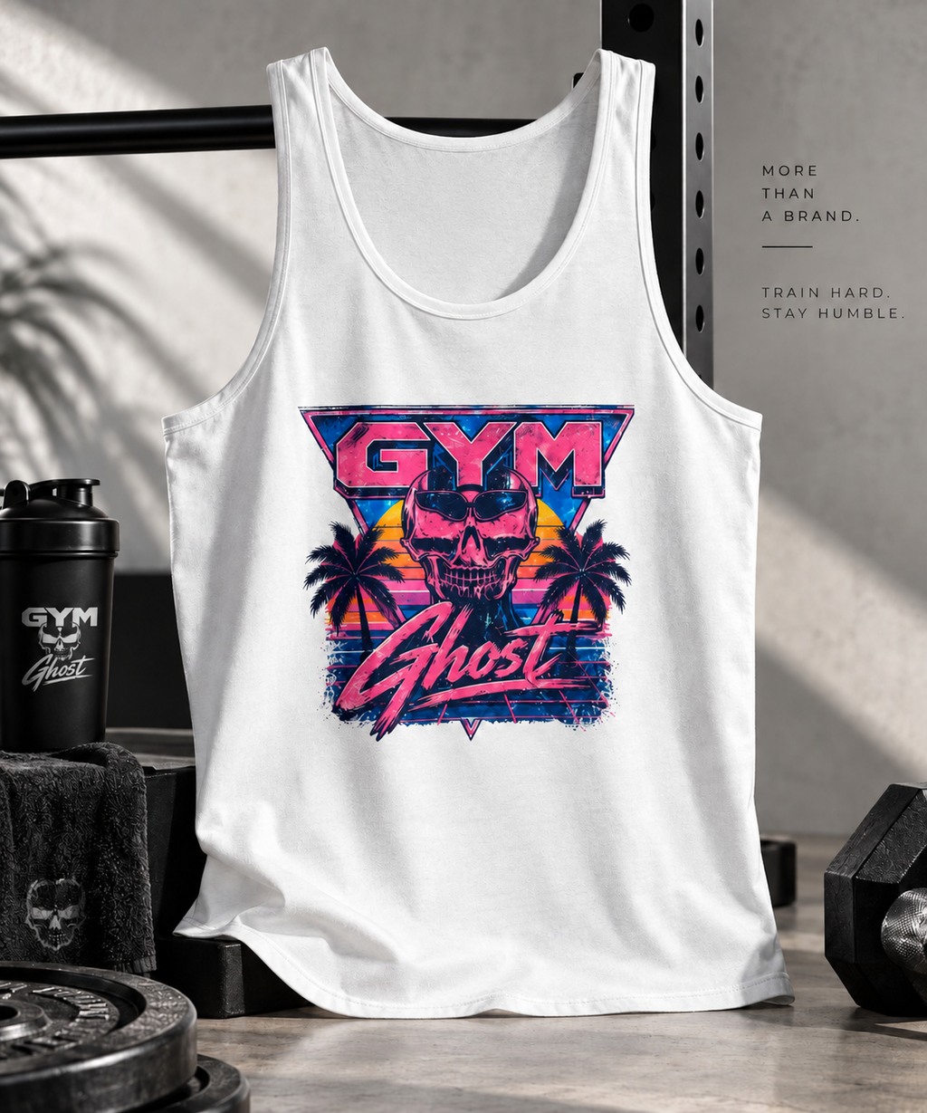 Gym Ghost 80's Tanktop 100% Baumwolle Unisex