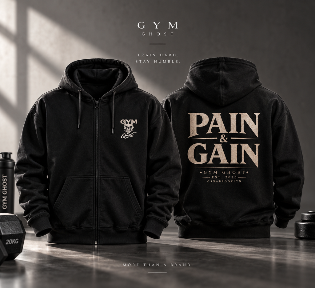 Ghost Zipper Black "Pain&Gain" Unisex