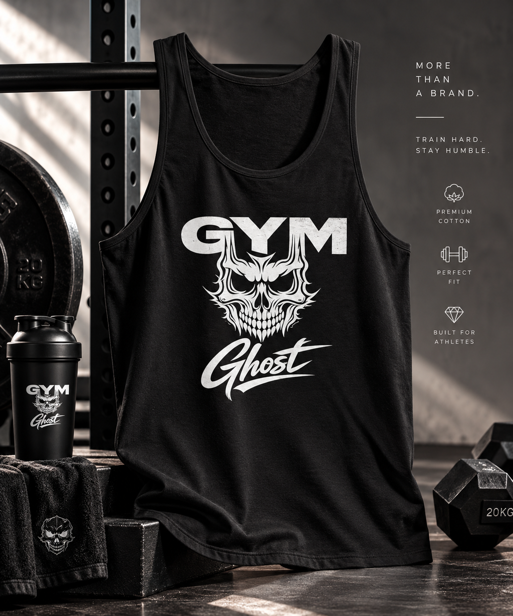GYM GHOST Basic Tanktop – Black