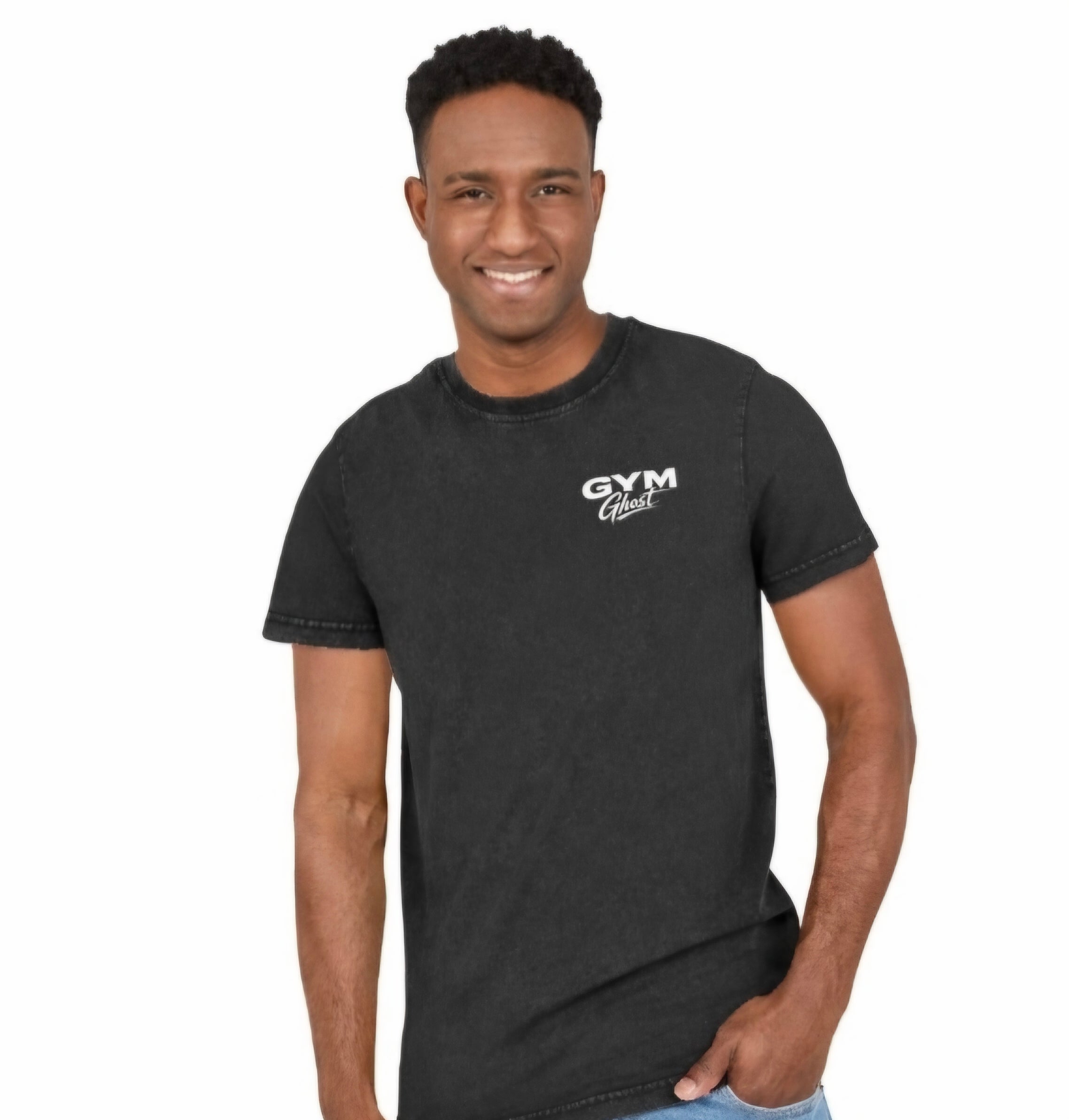 GYM GHOST Premium Basic Shirt Unisex – Acid Wash – 5 Farben