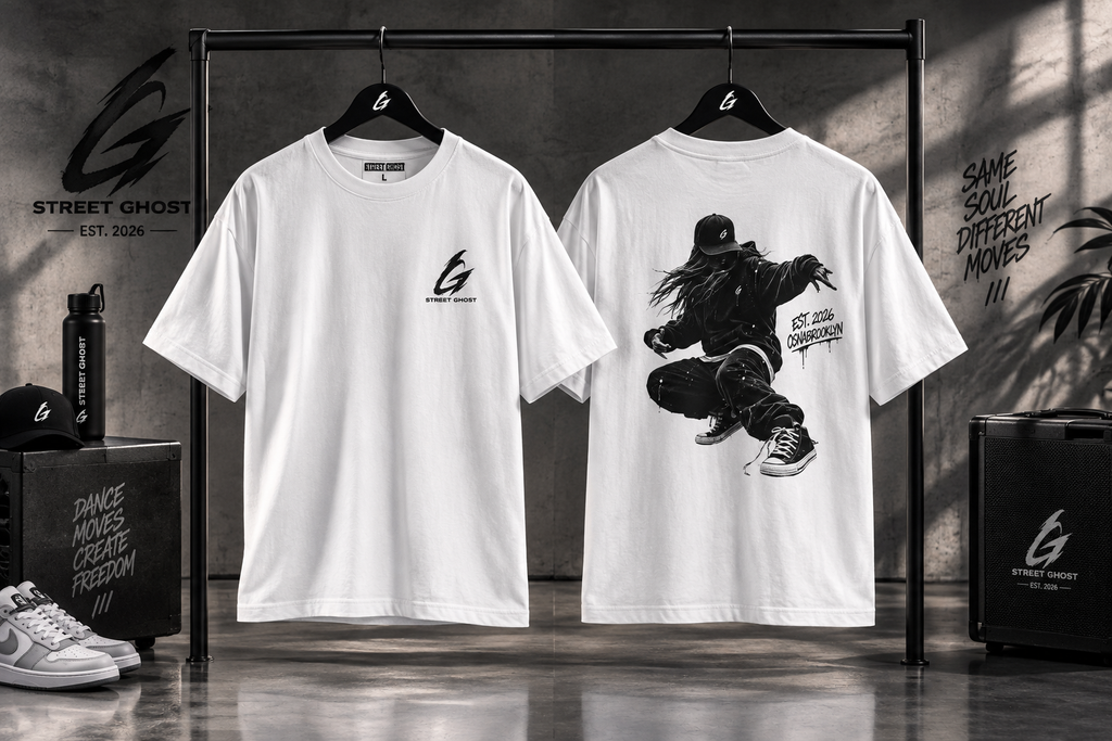 Street Ghost Oversize Urban Soul Nr.:2 Die Tänzerin Unisex White