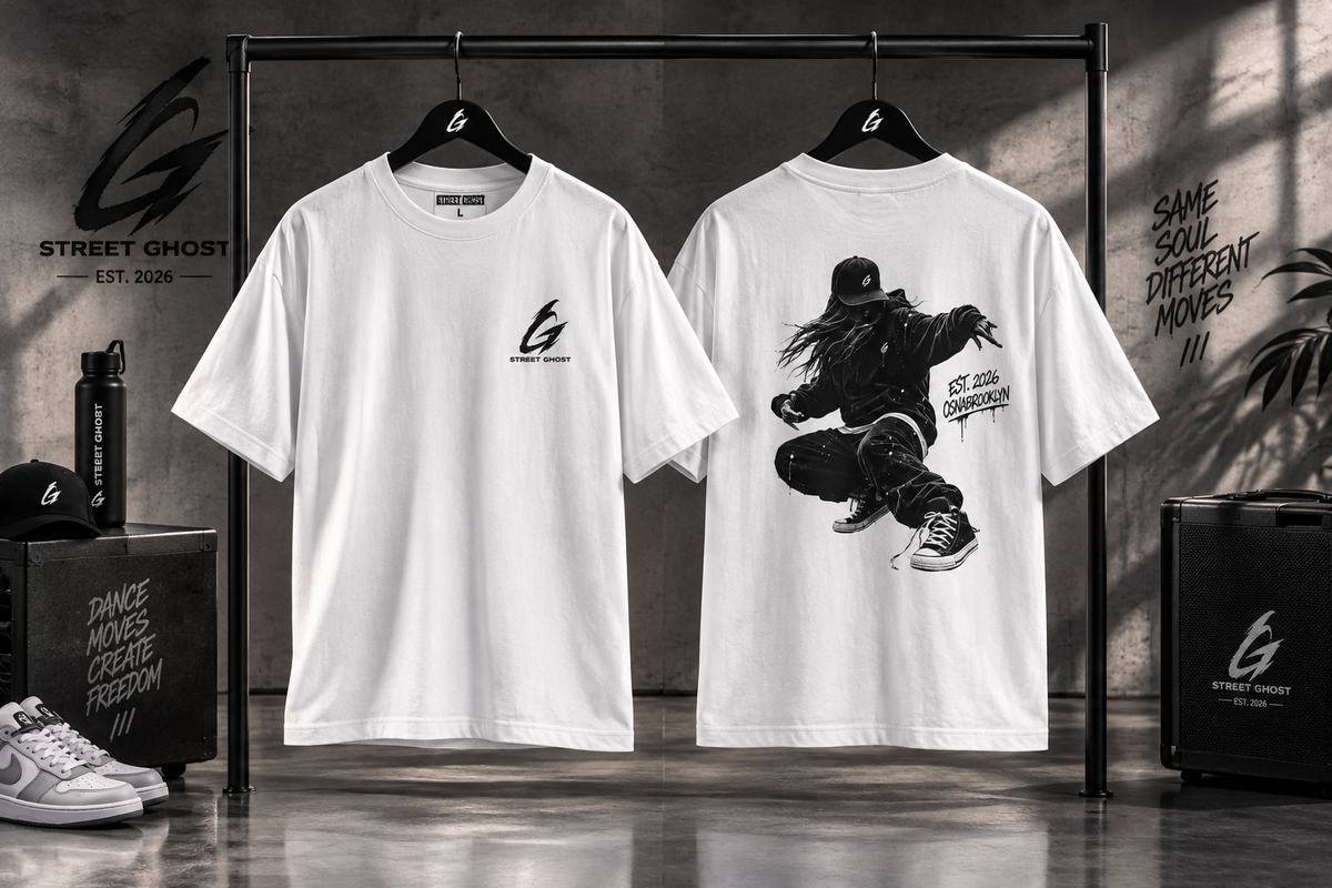 Street Ghost Oversize Urban Soul Nr.:2 Die Tänzerin Unisex White