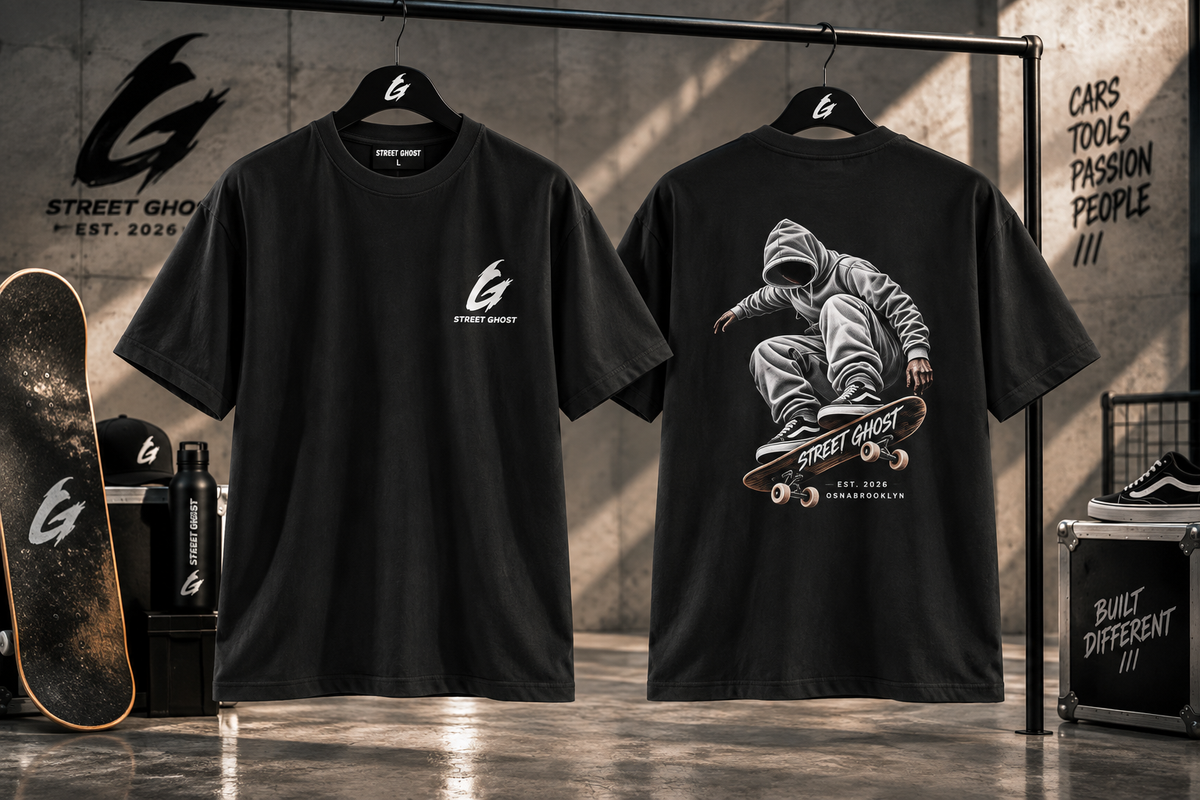STREET GHOST Urban Souls Nr. 1 – Skater Oversize Shirt Schwarz